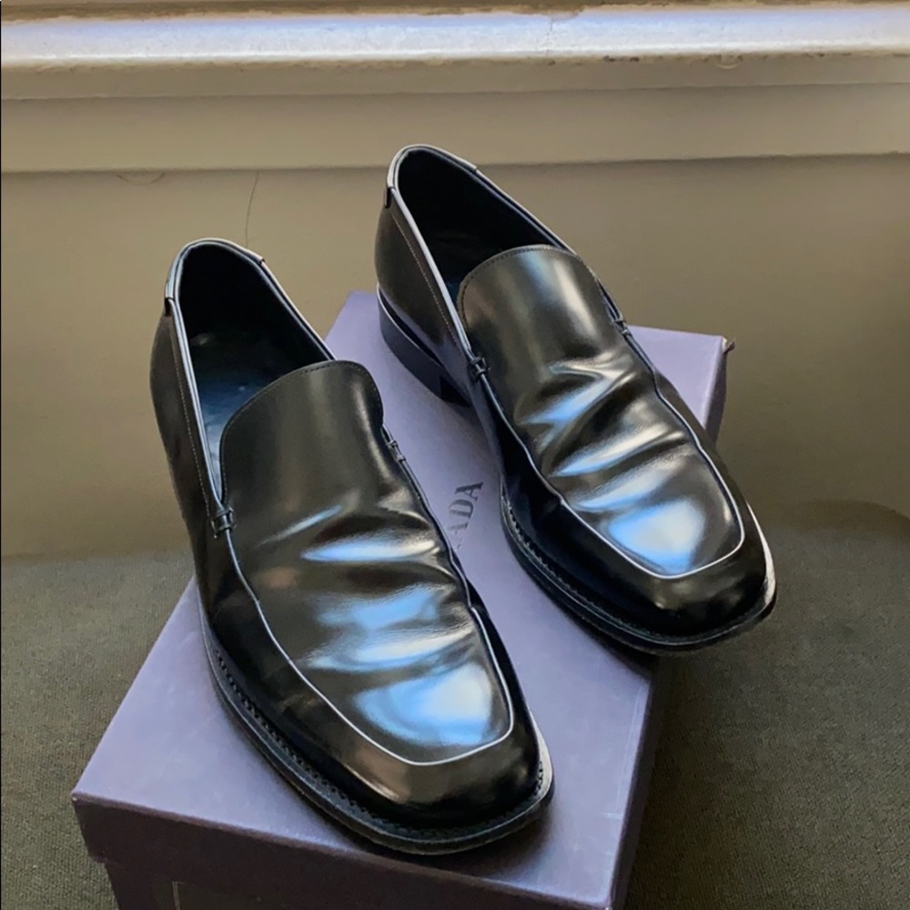 Men’s leather Prada loafer